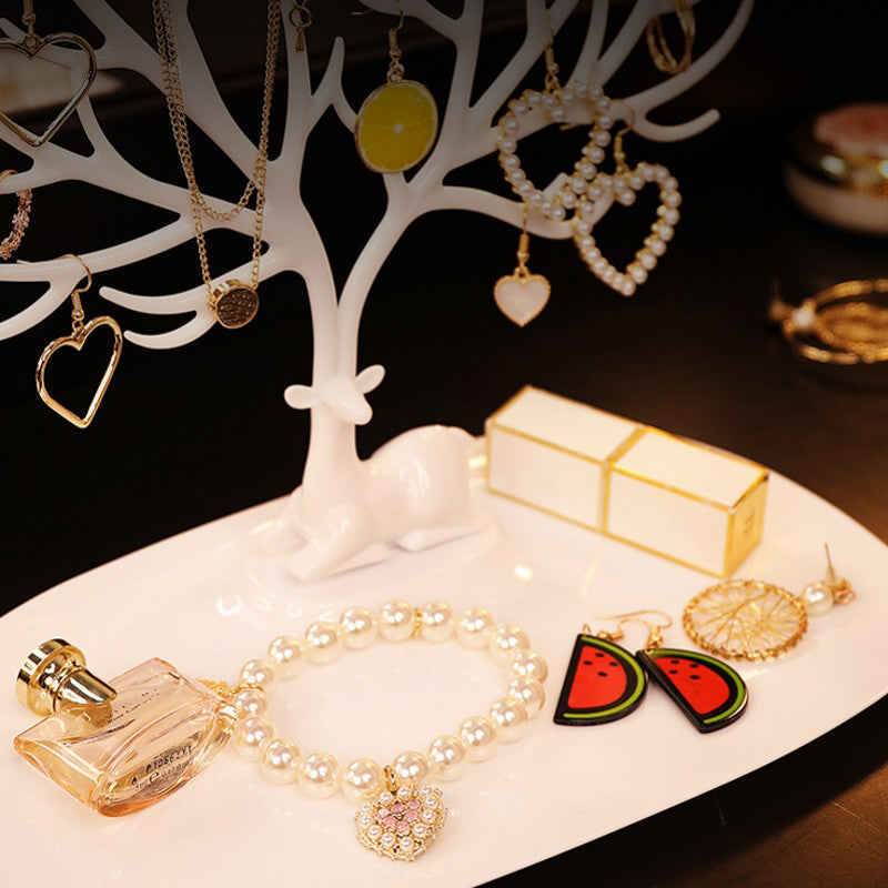 Bijoux d'affichage Deer Bijoux porte-oreilles Collier Bijoux d'affichage Collier Jewelr cristal main