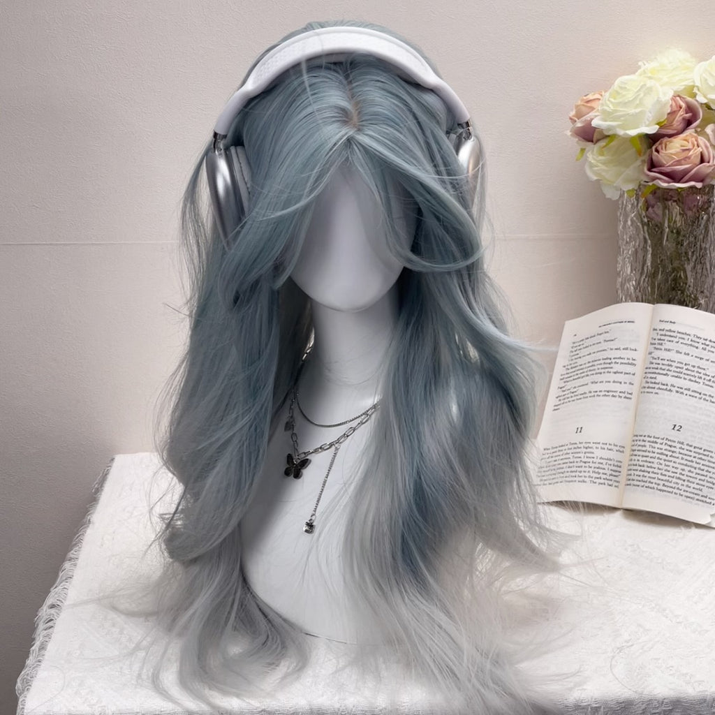 Grande vague moyennement divisée Long Curly Wig