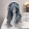 Grande vague moyennement divisée Long Curly Wig
