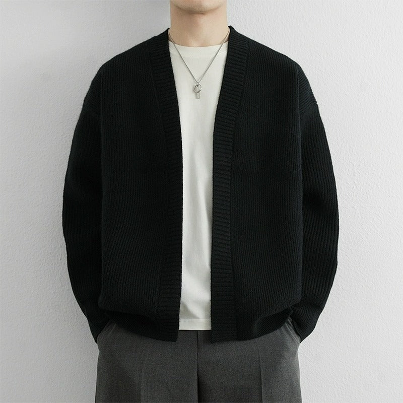 Retro style Loose-fit Casual Chic Versatile Knit Sweater Cardigan