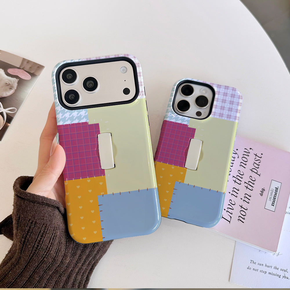 Meilleure vente Film et stand Two-in-one Phone Case