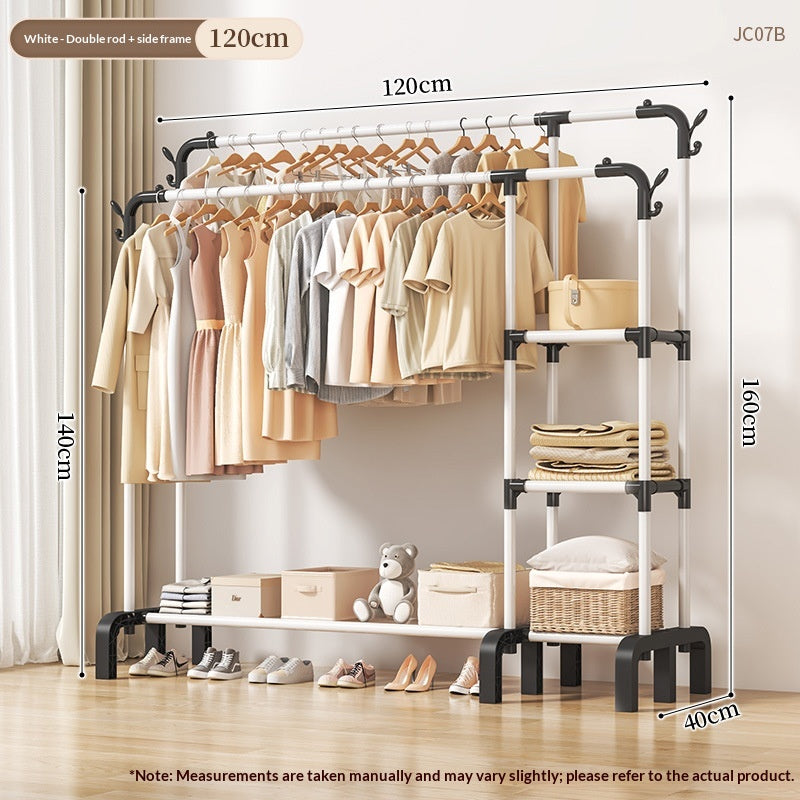 Séchage Rack Etage Chambre Chambre à coucher Hanger Intérieur Balcon Ménage Simple Vêtements Rack Plus Th