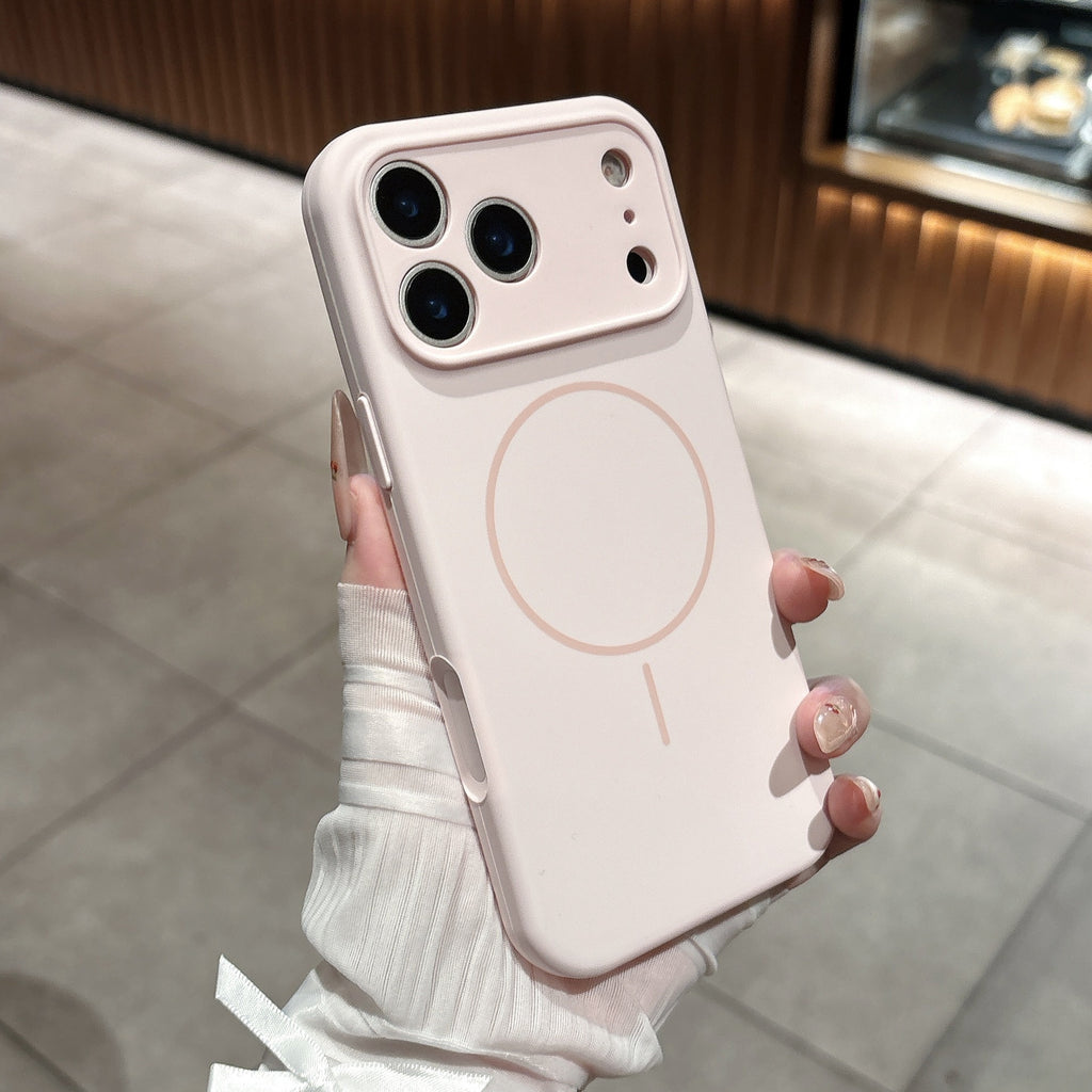 Applicable à 17 Fine Circle Magnetic Phone Case Silicone liquide