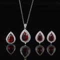 Couleur fashionable Gemme Complete-Diamond Waterdrop Zircon Collier