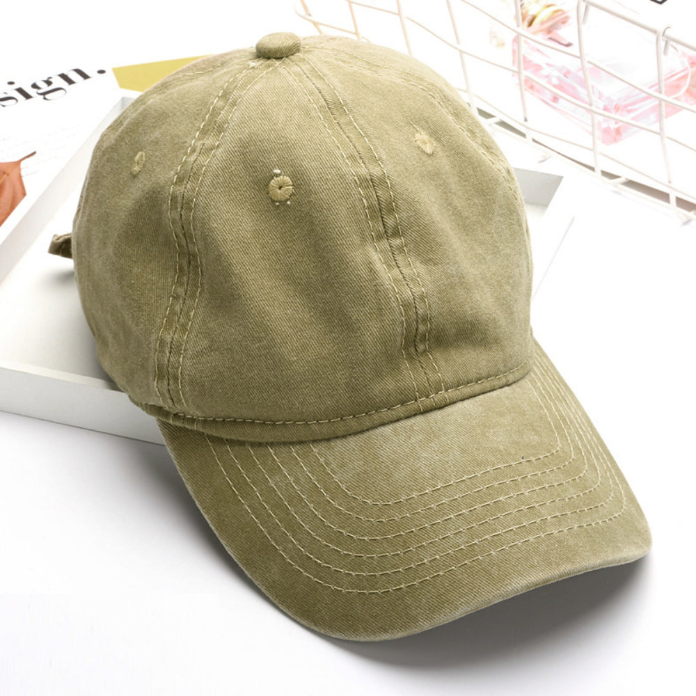 Summer Women's Solid-color Six-strand Ajustable Soft-brim Mode Casquette Casual Baseball