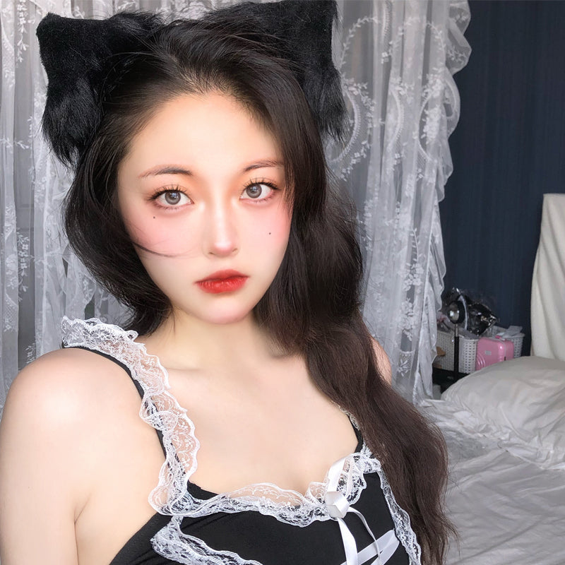 Bandeau d'oreilles de chat mignon en peluche