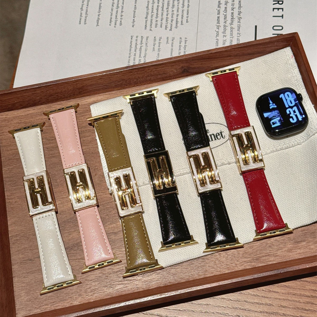 Fermoir magnétique double-F pour bracelets de montres