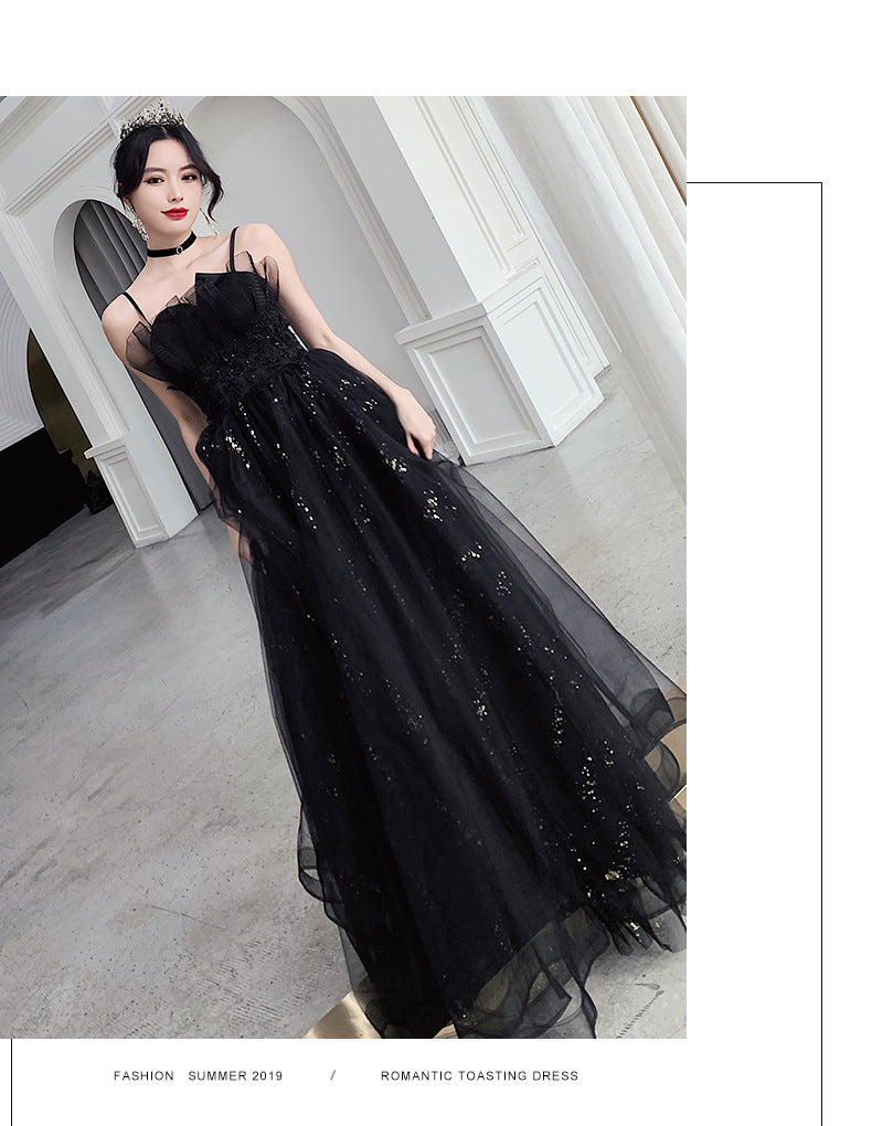 Robe de soirée noire Minorité tempéramentale Haut de gamme