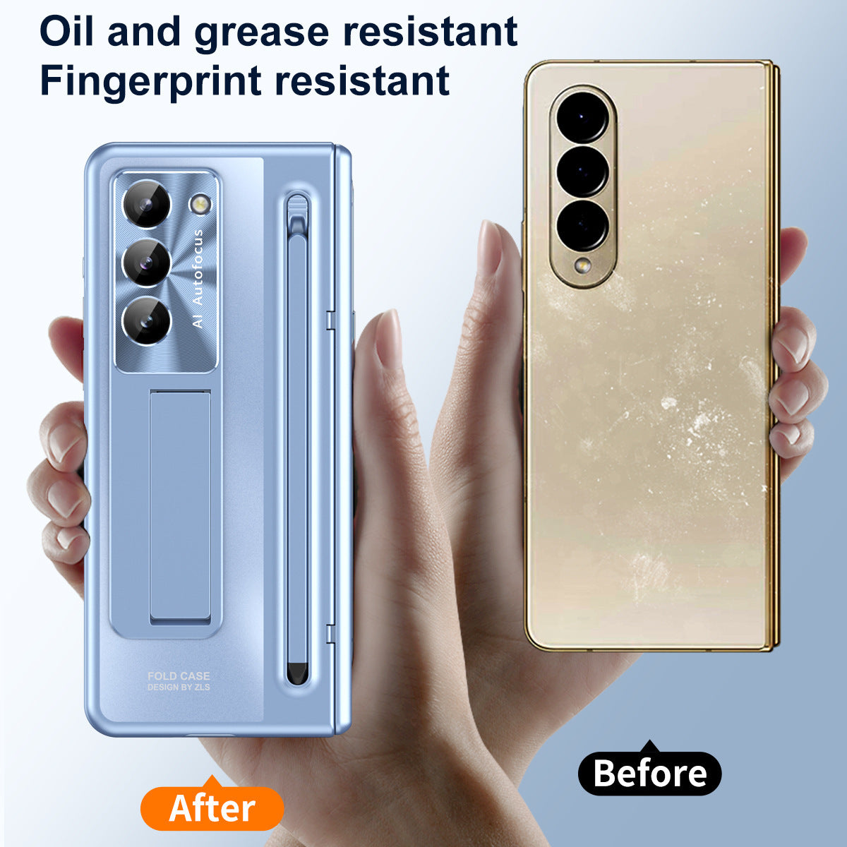 Fente de stylo pliante Boîtier de téléphone intégré résistant à la chute