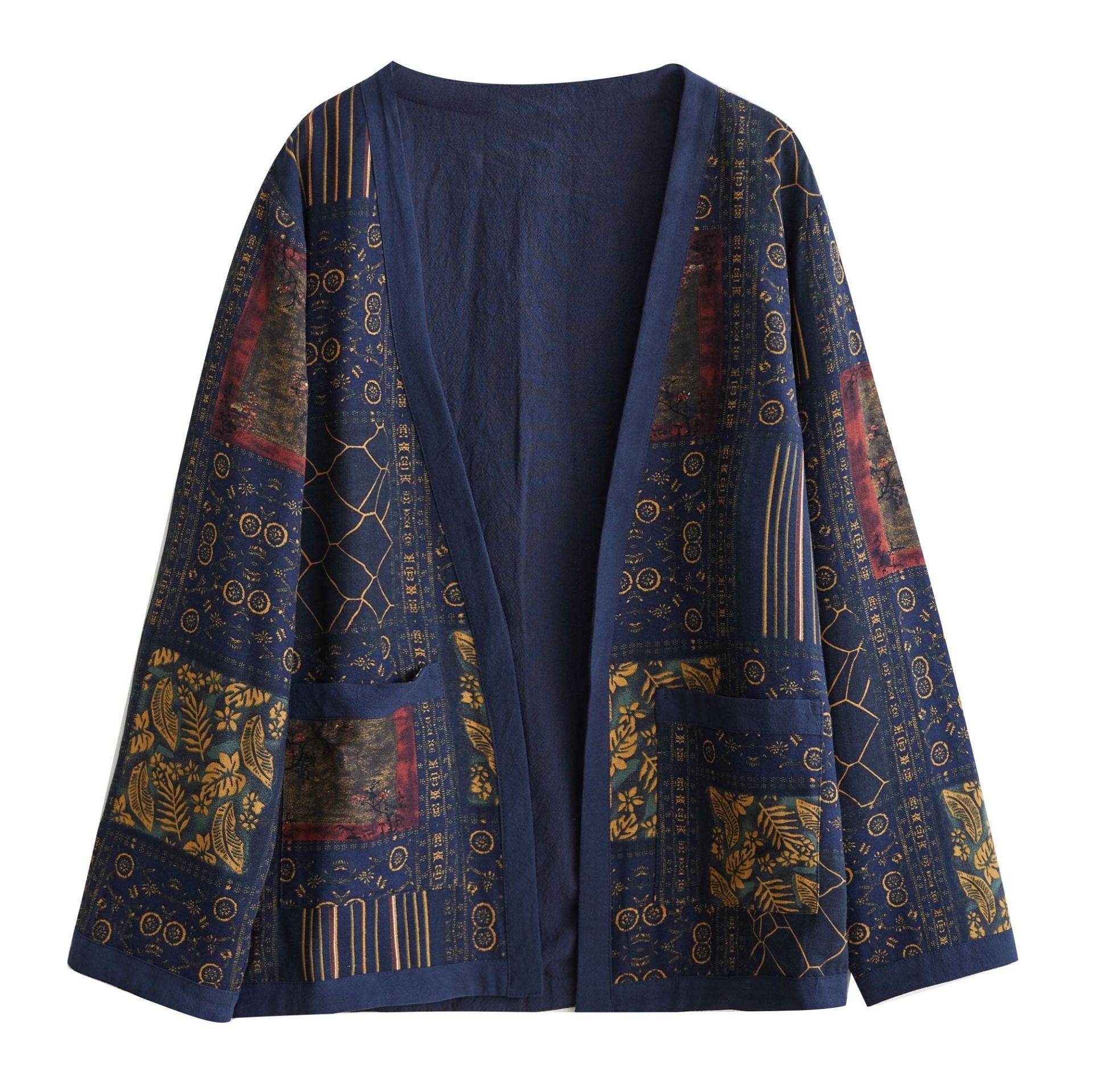 Veste de cardigan floral imprimé en coton