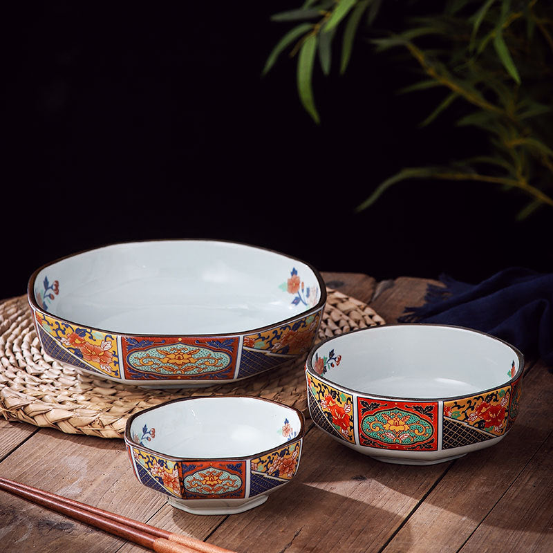 Céramique Bol de table octagonale japonaise pour usage domestique
