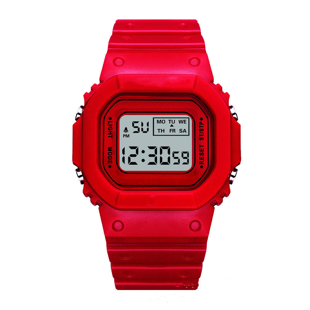 Matcha Green Student Youth Outdoor Sports Waterproof Multifonctionnel LED Montre électronique
