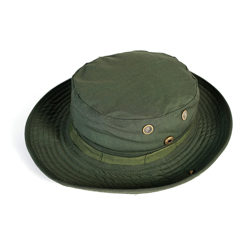 Chapeau tricoté Chapeau à larges bords Chapeau de soleil Chapeau de pêcheur de style militaire