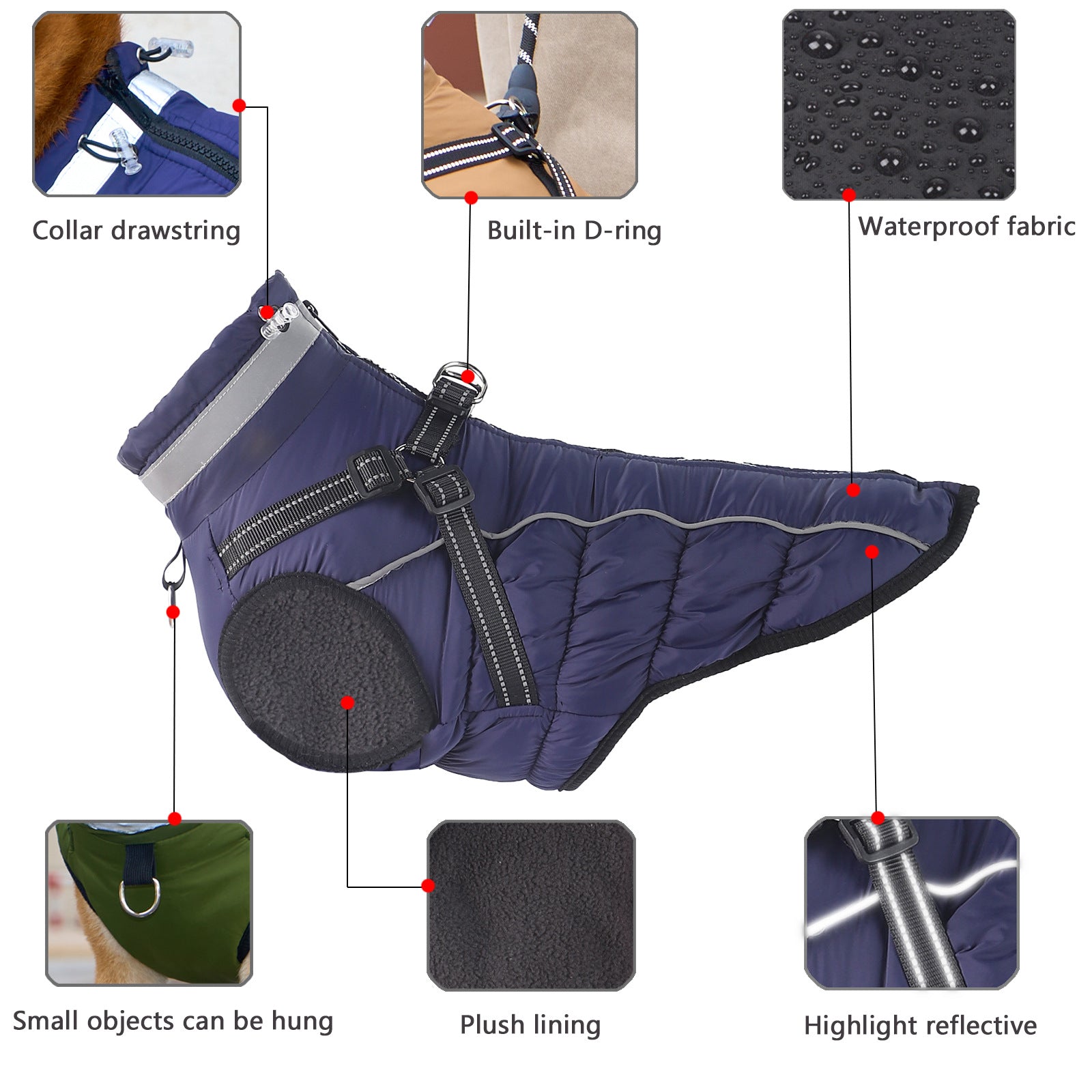 Veste imperméable chaude à l'épreuve de la traction réfléchissante plus polaire