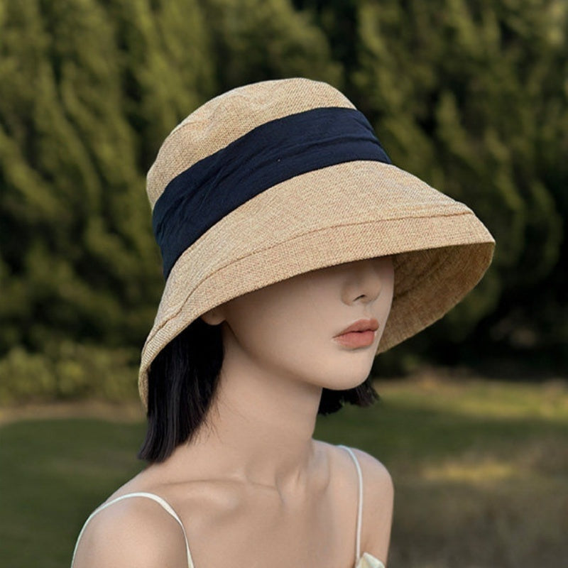 Chapeau de seau à gros bord de style japonais pour femmes Saison estivale