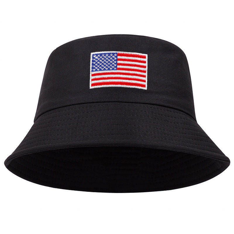 Stars and Stripes Brodé Fisherman Chapeau de seau résistant au soleil
