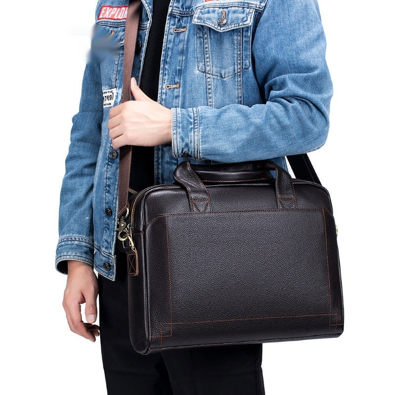 Portfolio portable de première couche pour hommes de mode
