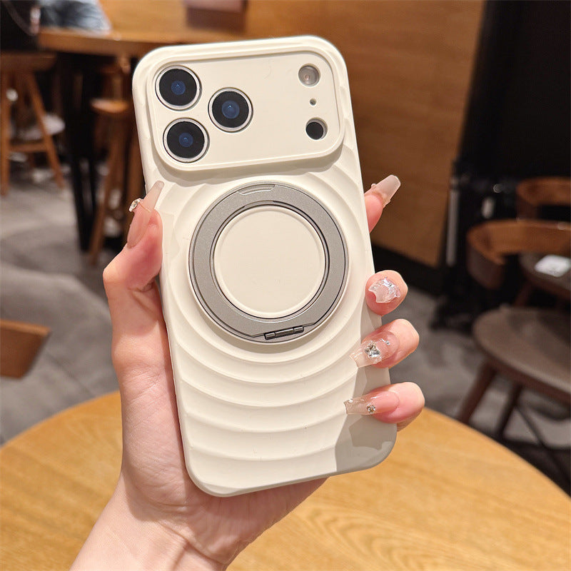 Étui de téléphone en silicone liquide à motif Wavy