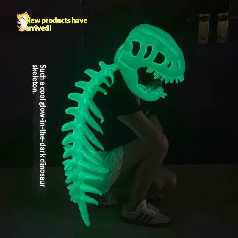 Halloween Glowing Dinosaur Skeleton Masque Enfants Jouet en peluche