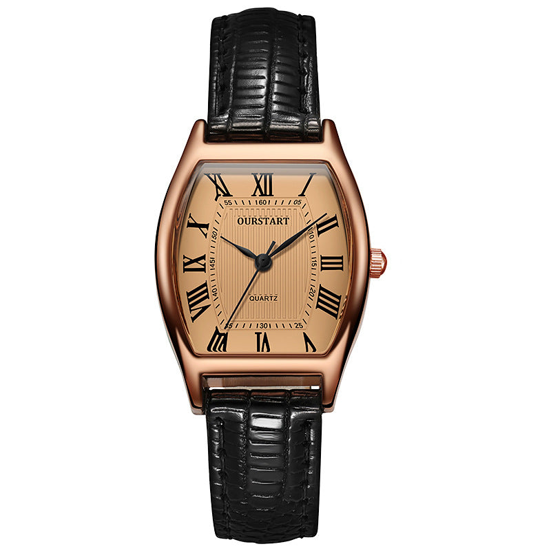 Frontière transfrontalière Live Stream Barrel Forme Ceinture Quartz Montres Femmes