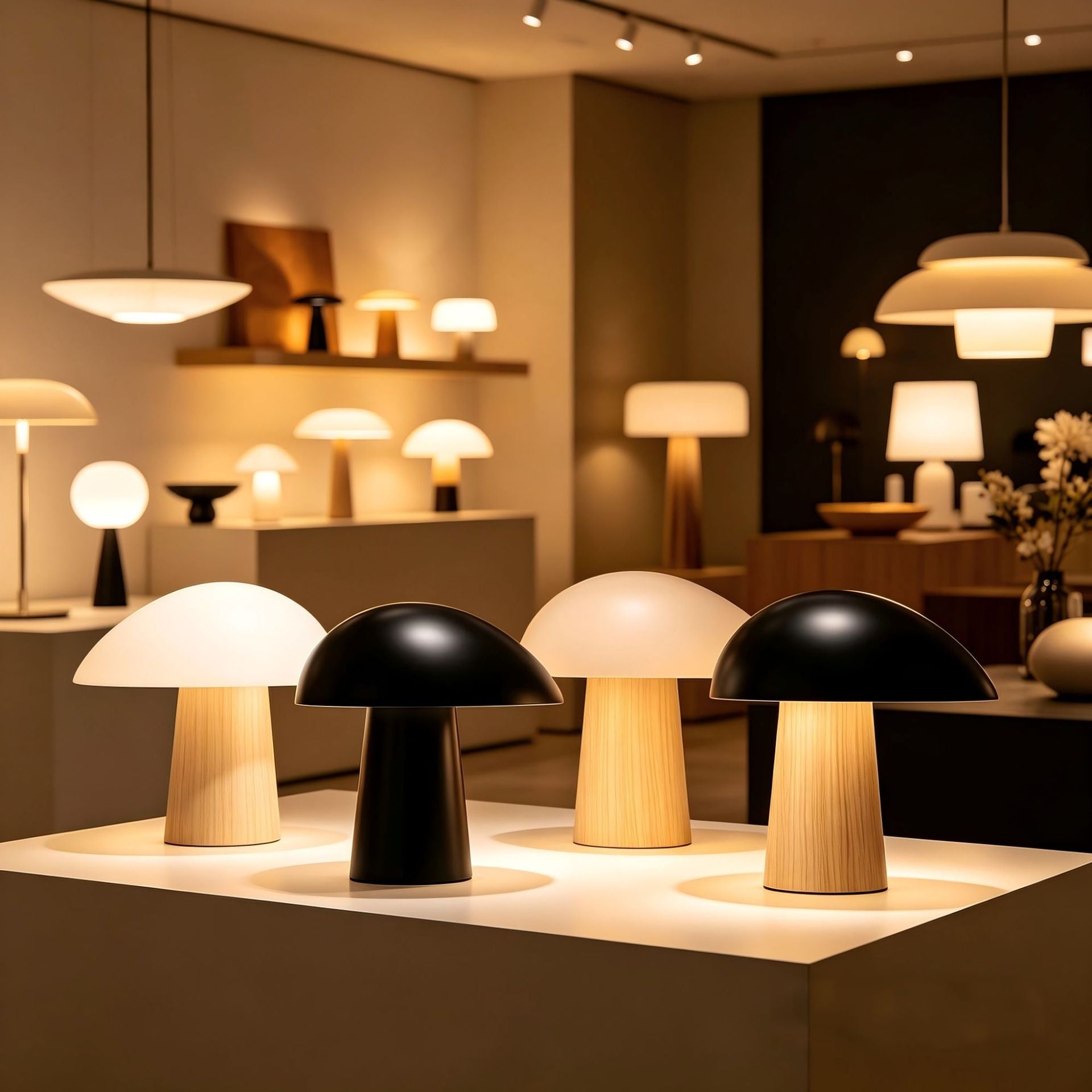 Lampe de table moderne minimaliste de champignons