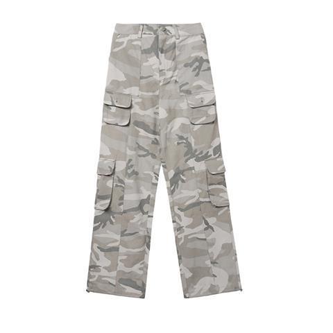 Straight Slimming Draping High Street Pantalons American Street