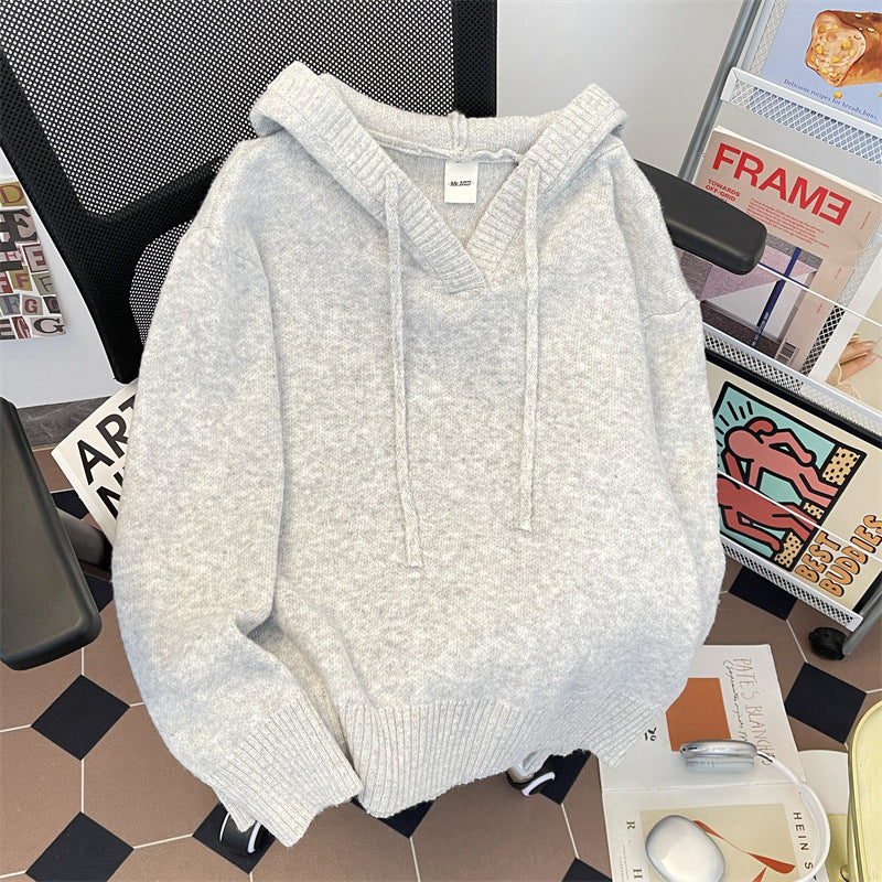 Hoodie à capuche à manches longues et chaude couleur unie