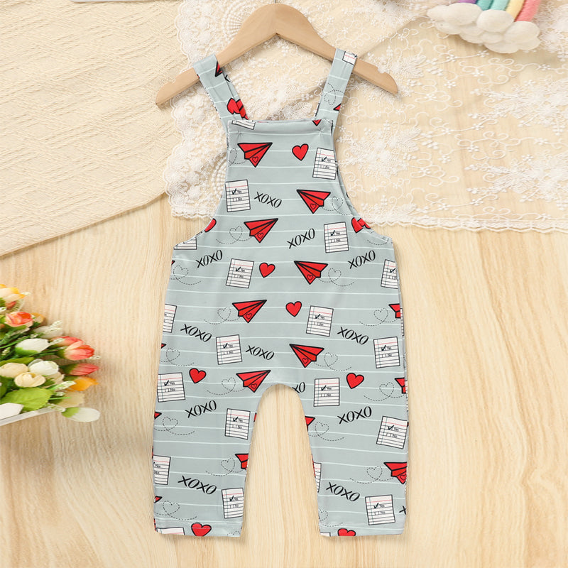 Bébé garçon fille Casual Heart & Paper Plane Imprimer les généraux