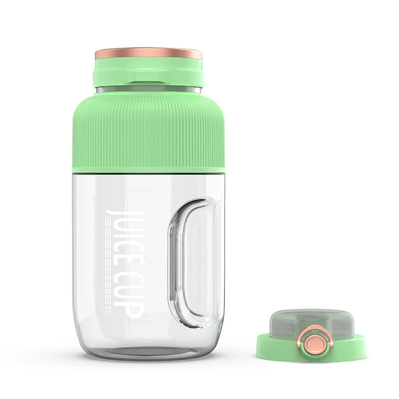 Mélangeur en plastique de qualité alimentaire rechargeable Green Portable avec alimentation en grand calibre
