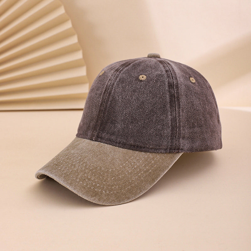 Casquette ronde réglable multicolore avec finition lavée