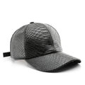 Tableau lumineux monochromatique PU en cuir réglable Tendance Casual Casquette de baseball convenant pour Out