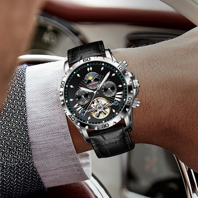 Montre mécanique automatique de mode pour hommes