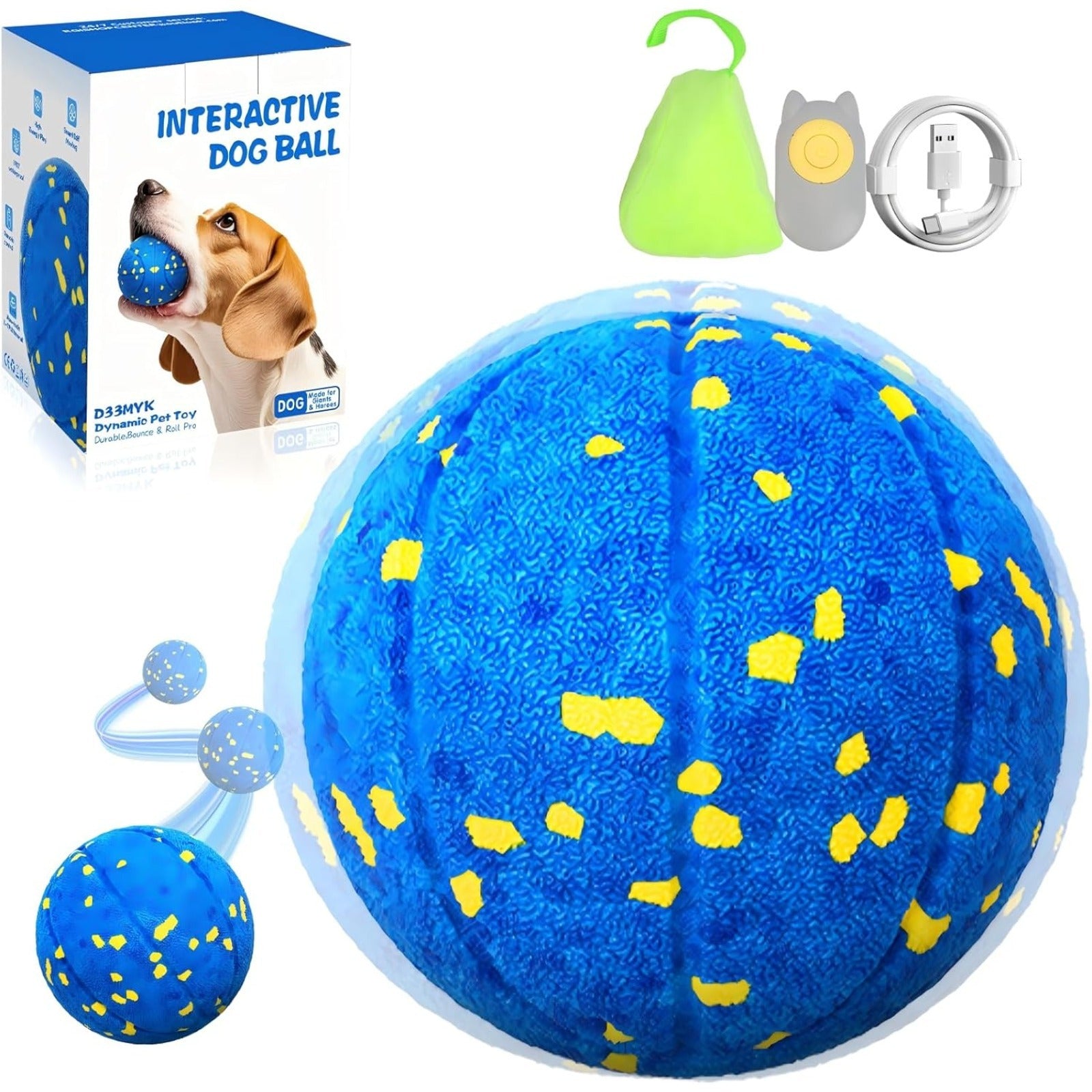 Balle de jouets pour chien bleu