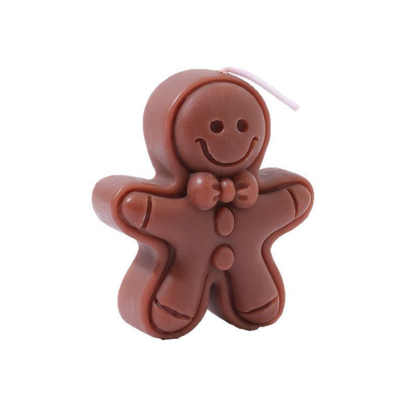 Décorations de Noël Gingerbread Man Bougie parfumée Forme créative Souvenir bureau cadeau