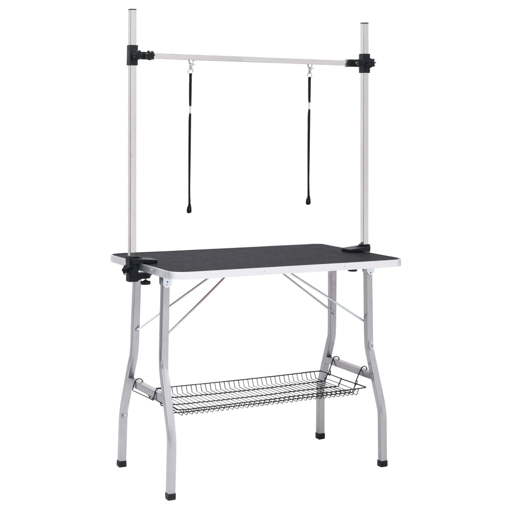 Table réglable pour chiens avec 2 boucles