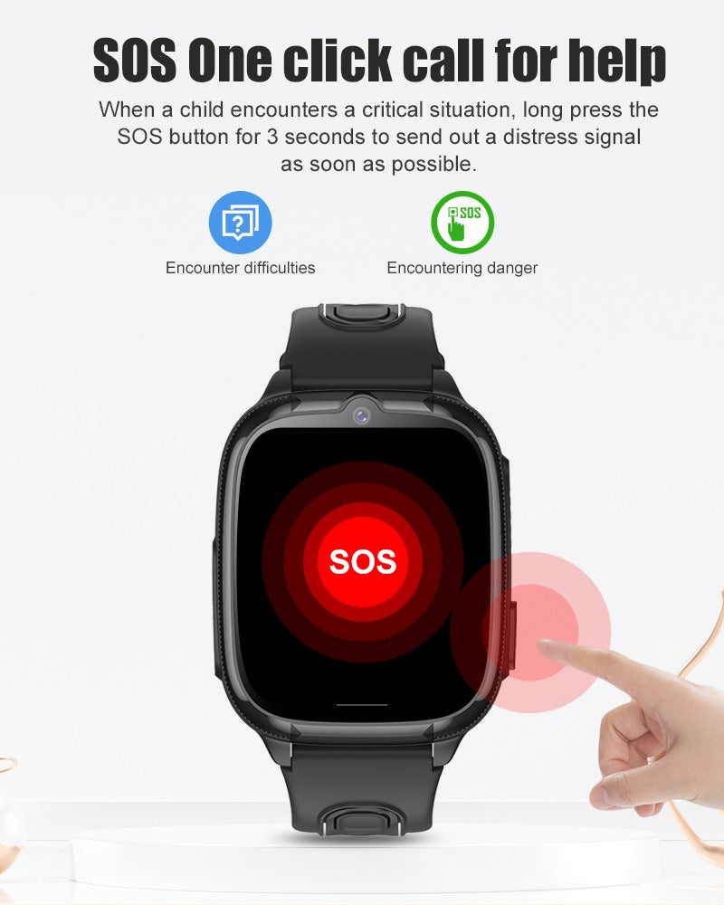 4G Enfants Smartwatch D53 Localisateur GPS Tracker Vidéo Appel Smart Watch For Children Imperméable