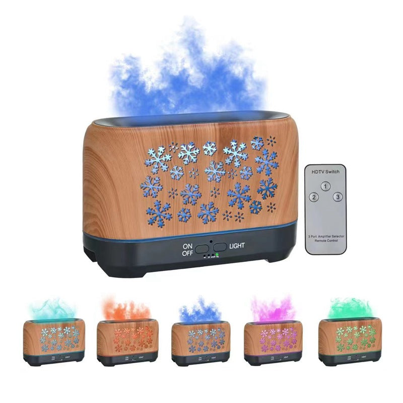 Motif de Noël flocons de neige Humidificateur ménage Aromathérapie coloré Humidificateur Atmosphe