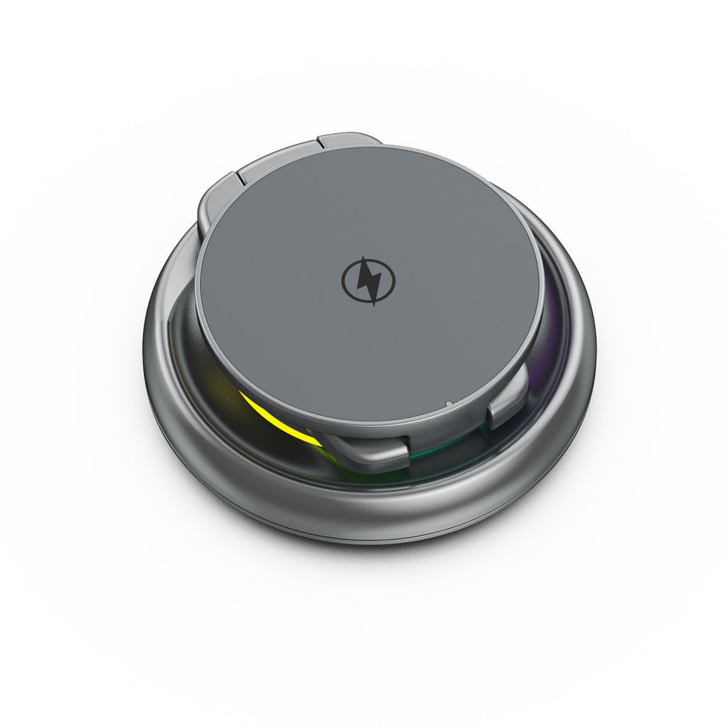Support de chargeur rotatif sans fil en métal 3 en 1