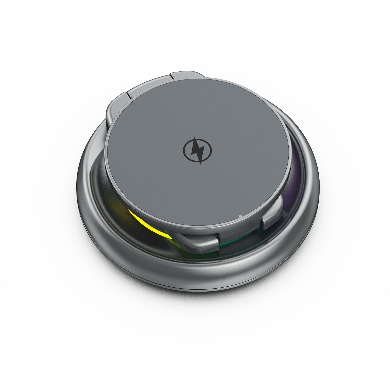 Support de chargeur rotatif sans fil en métal 3 en 1