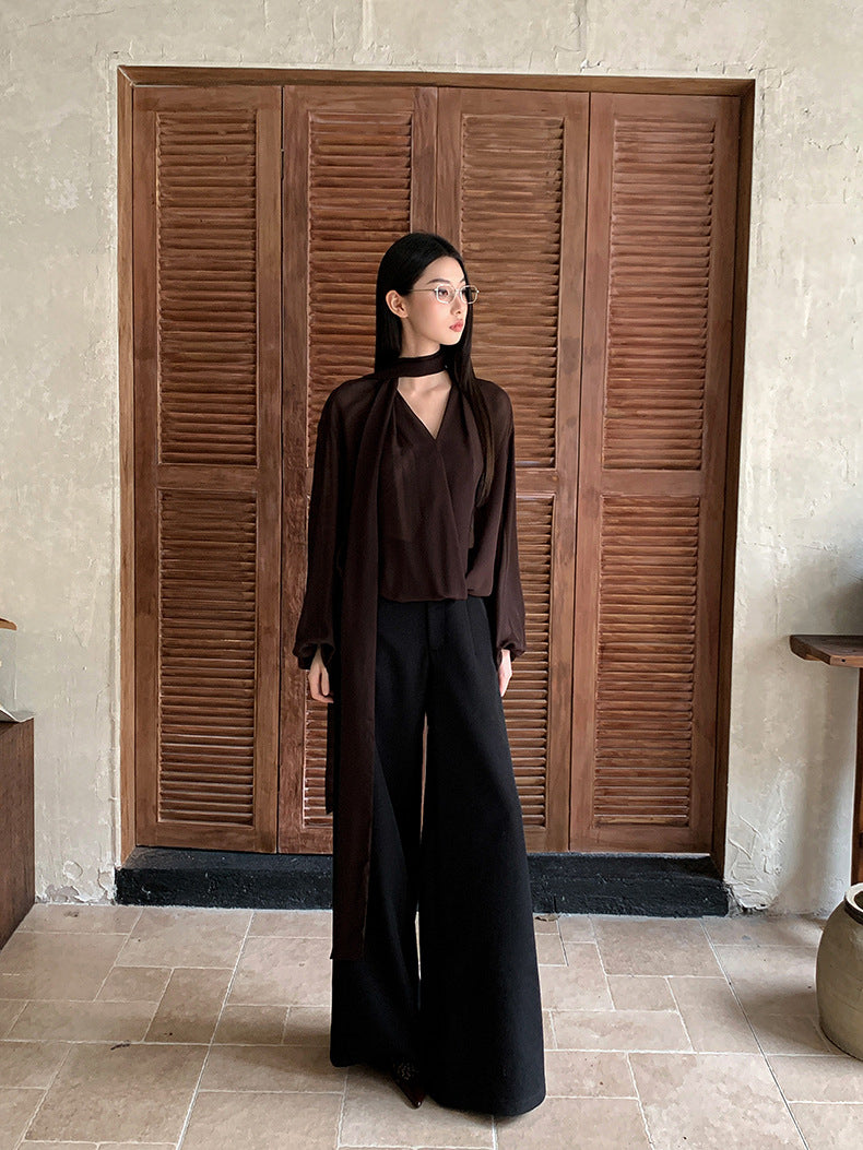 Chiffon Blouse pour femmes Designer inspiré style Niche