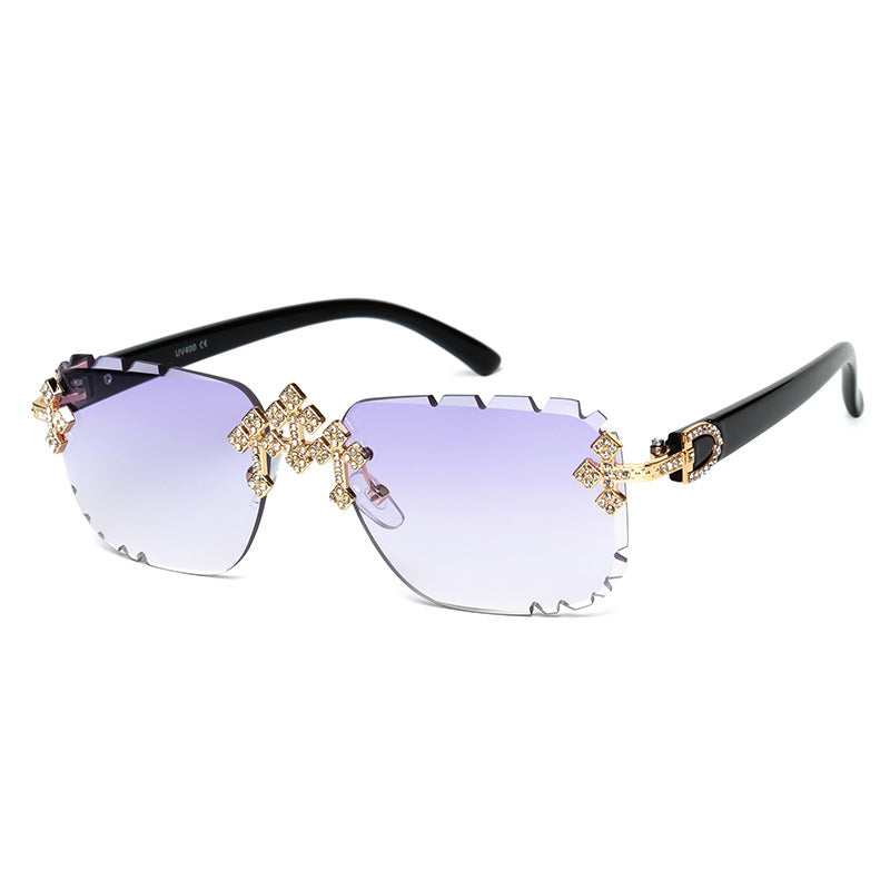 Lunettes de soleil de mode pour femmes Cross Diamond
