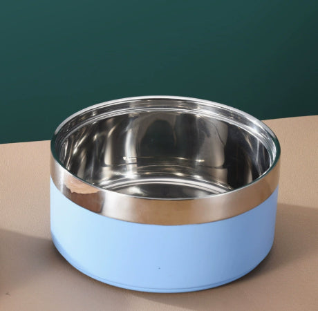 Sur mesure Double couche en acier inoxydable chien grande capacité animal alimentation et eau bol alimentaire