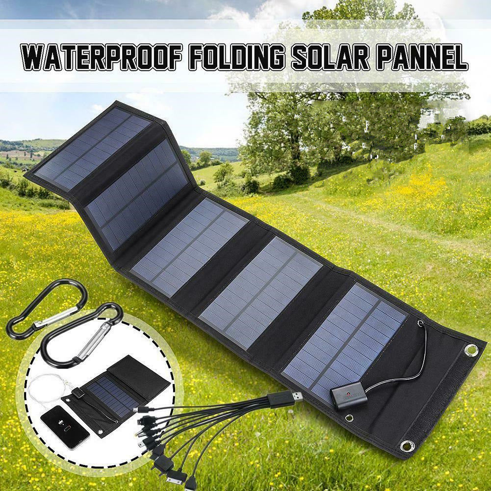 Chargeur solaire pliable portable de voyage à l'extérieur