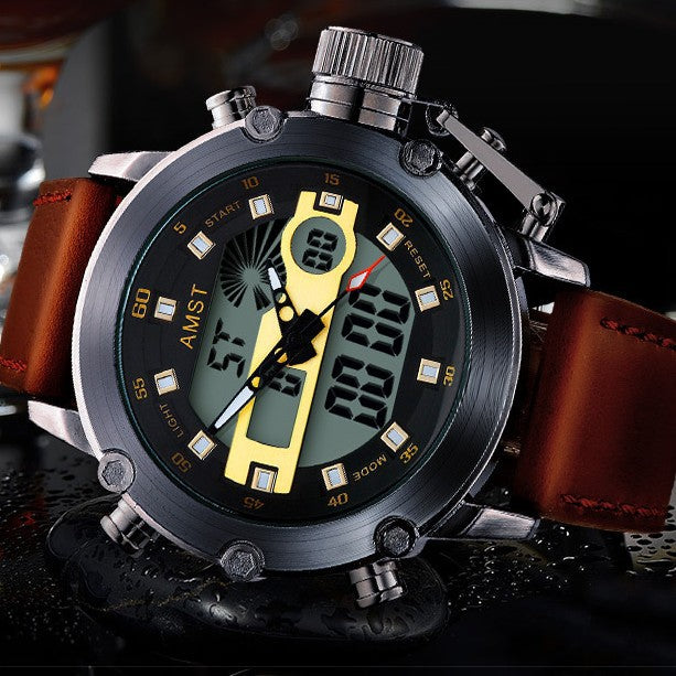 Montre électronique multifonctionnelle Casual Sports pour hommes