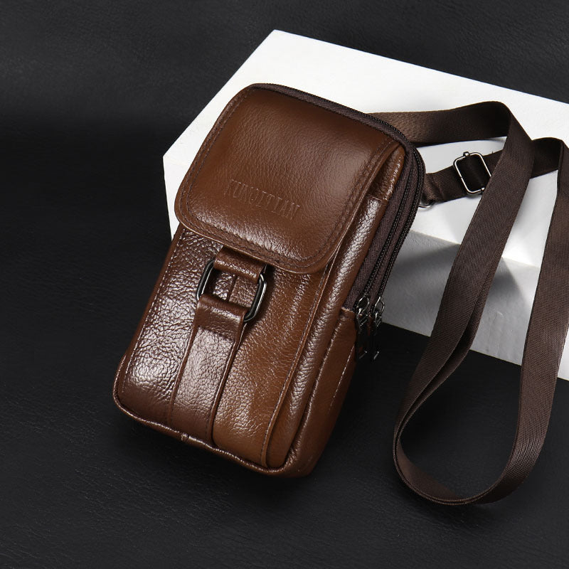Sac de téléphone portable en cuir pour hommes