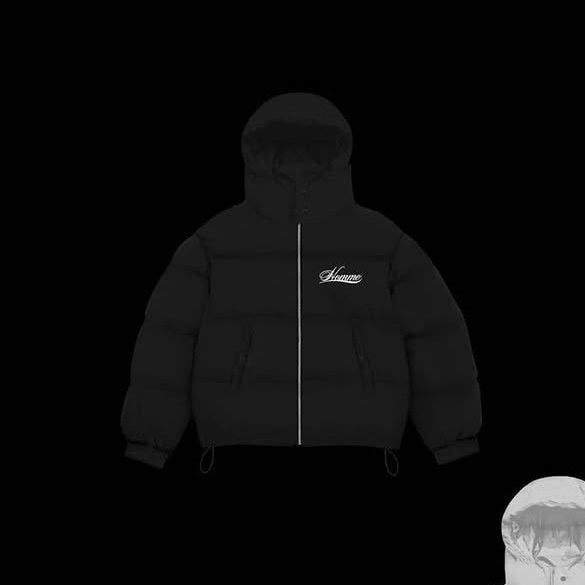 Manteau de coton épais avec fermeture éclair et transfert thermique Strass