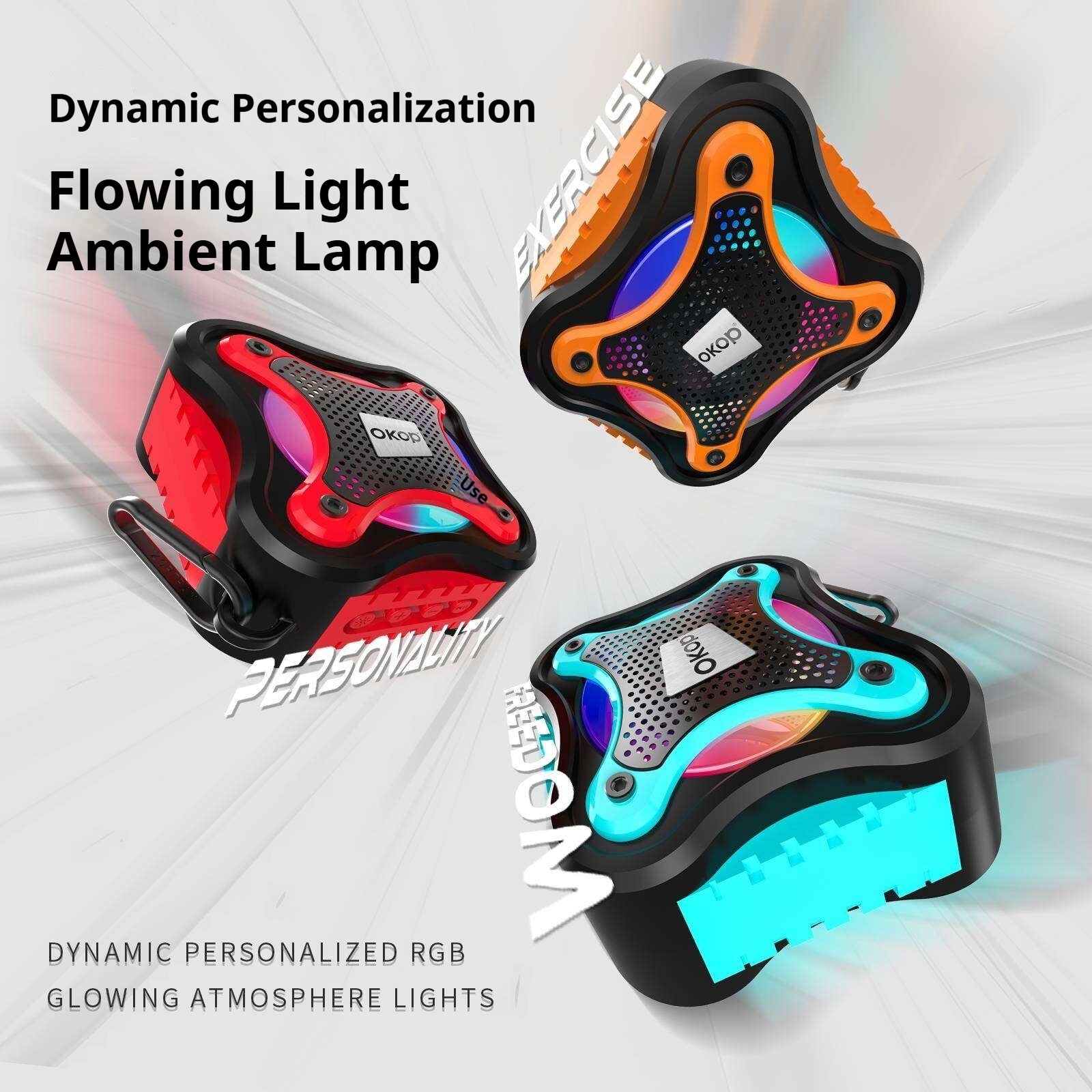 KP-868 Haut-parleur Bluetooth sans fil vendu à chaud doté d'un éclairage RGB à poignée portable