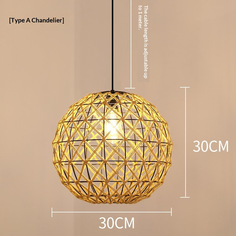 Lampe pendentif jute créative et unique