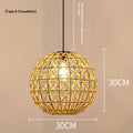 Lampe pendentif jute créative et unique