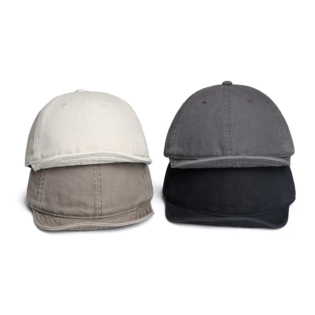 Style japonais Rétro Lavé à l'eau toile décontraction Soft Brim Casquette de baseball pour quotidien commu